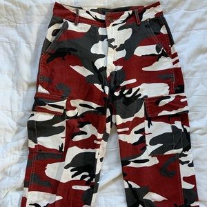 Cargo camo jogger pants